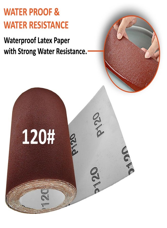 Harden Abrasive 120 Grit Sanding Roll 3.66"/93mm - 5 Metres Long, Aluminium Oxide Abrasive Sand Paper Dry Waterproof | For Automotive, Sanding Metal, Polishing Wood - 611957 - Image 5